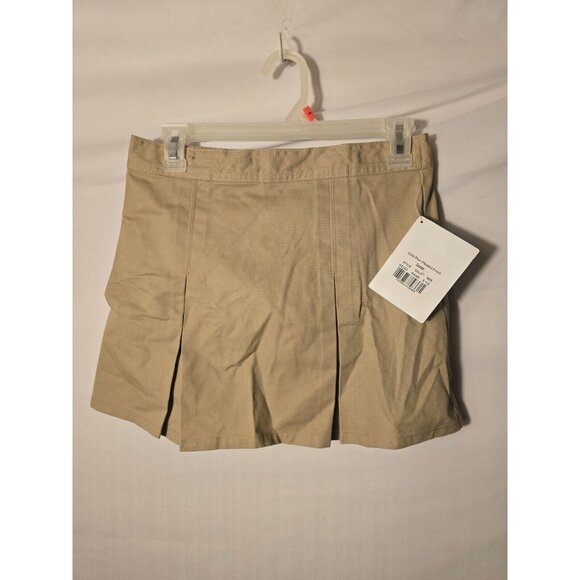 Girls New NWT Pleated Front Skort Skirt Scooter Plus Tan 8 1/2 Uniform School - Picture 1 of 2